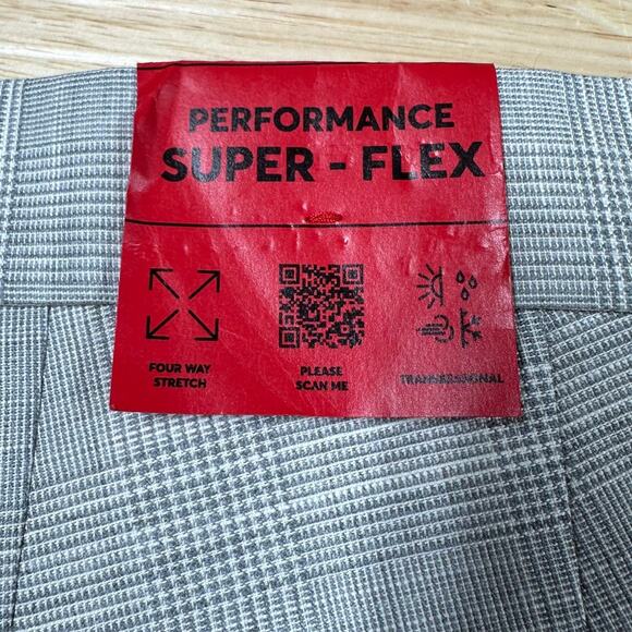 Hugo Boss NWT Men's Slim Fit Stretch Wool Gray Plaid Suit Pants Sz 32R Unhemmed - Picture 3 of 10